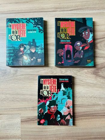 Livre de Catherine Cuenca «Saga Le mystère de la tête d’or Tome 1-2-3 » Edition Gulf Stream