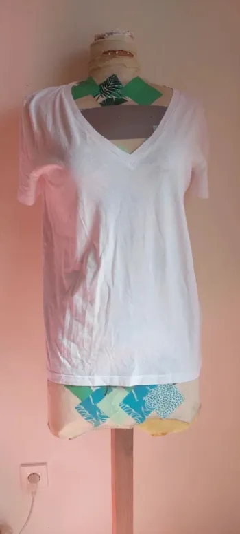 Tee- shirt blanc basique Zara, neuf, 100% coton, taille M