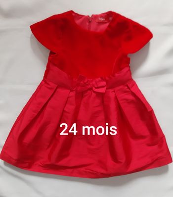 robe de fête rouge - Noël / Réveillon - 24 mois