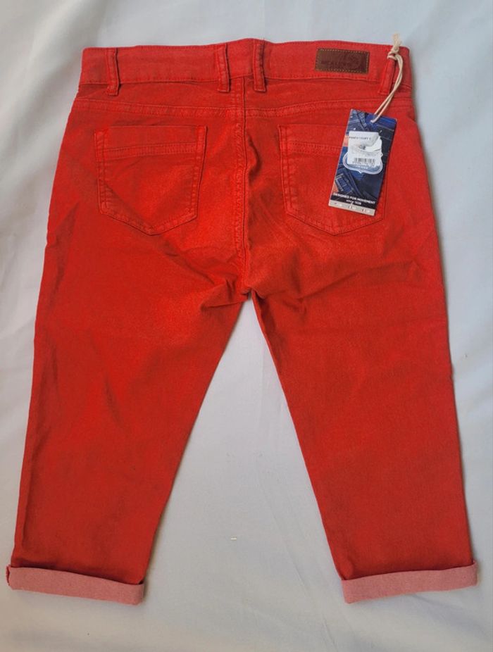 NEUF - Pantacourt slim fit rouge Poema Rica Lewis Taille F38/ USA 28 - photo numéro 2