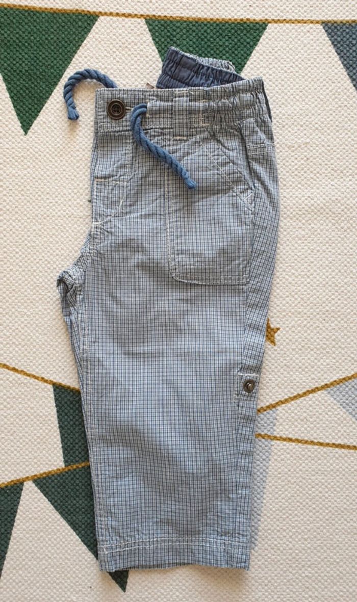 Pantalon fin rayé, transformable en bermuda/short, taille 9-12mois, H&M - photo numéro 2