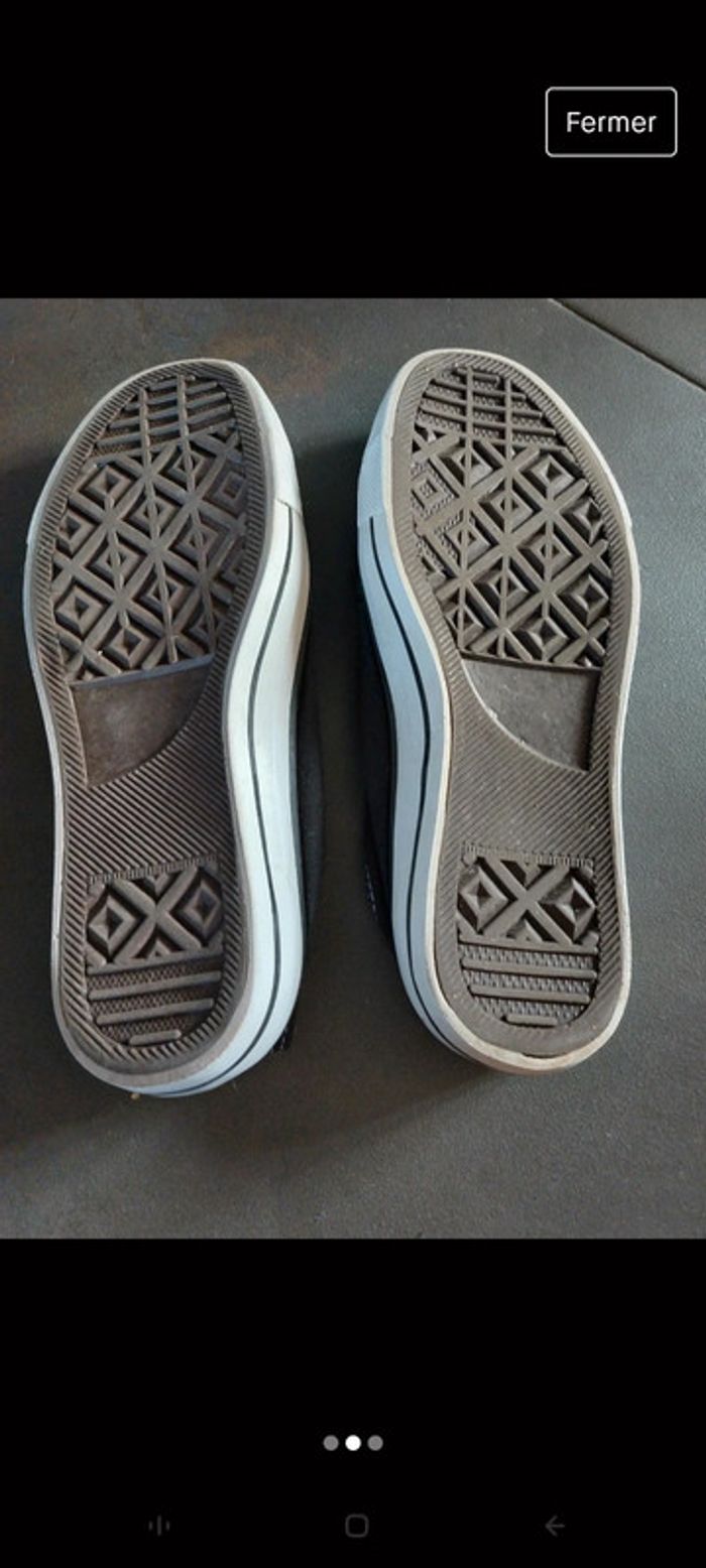 Baskets noire en toile - photo numéro 3