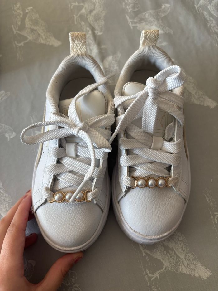 Paire baskets fillette puma aux perles - photo numéro 2