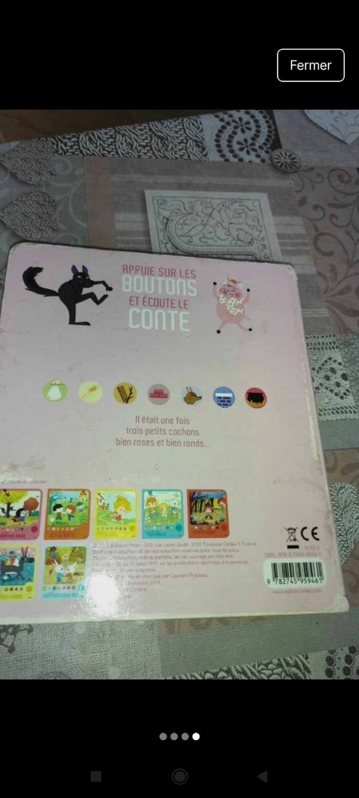 Livre interactif les 3 petit cochon j40 - photo numéro 2