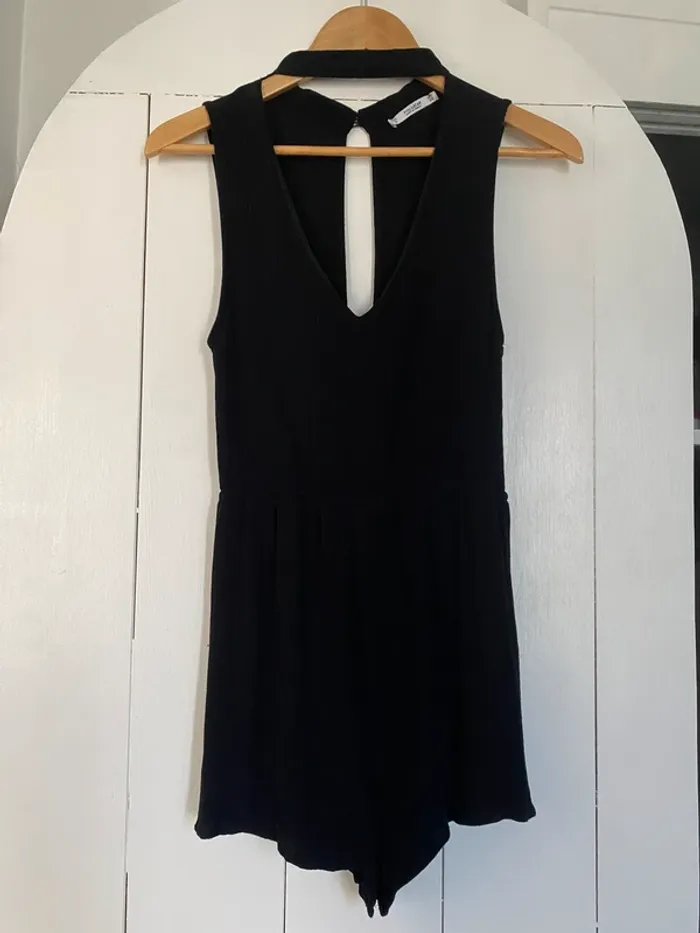 Combishort noir pull&bear nacre ouverture col