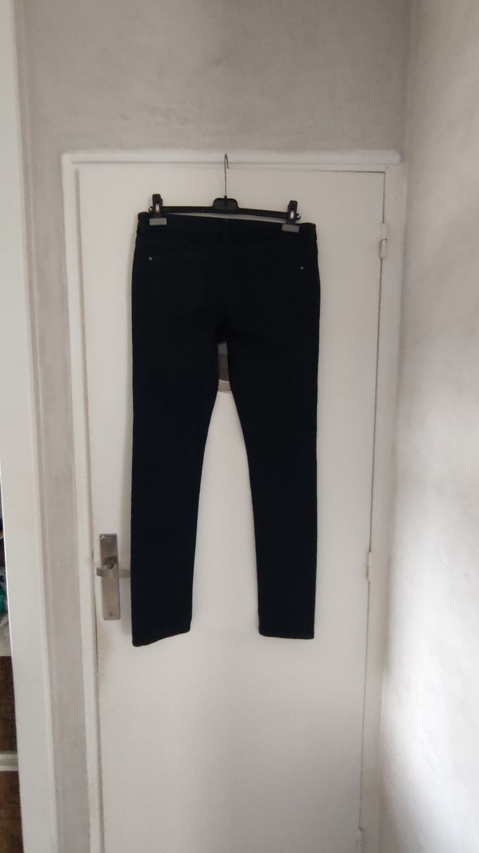 Pantalon femme jeans marque camaïeu taille 42 couleur bleu marine - photo numéro 6