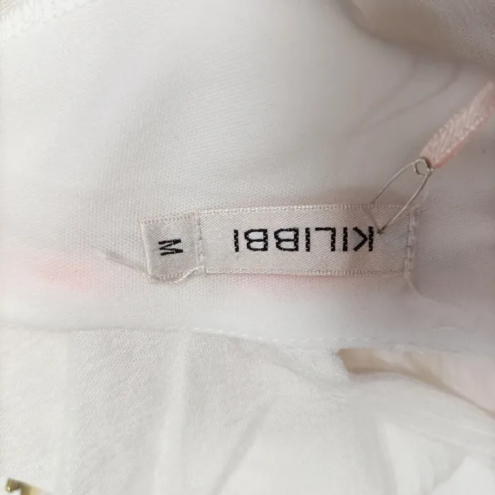 Tunique blanche Kilibbi col brodé rose fluo T.M 100 % viscose fluide été bohème A1265 - photo numéro 11