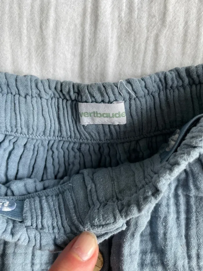 Jupe gaze de coton bleue 5 ans - photo numéro 2