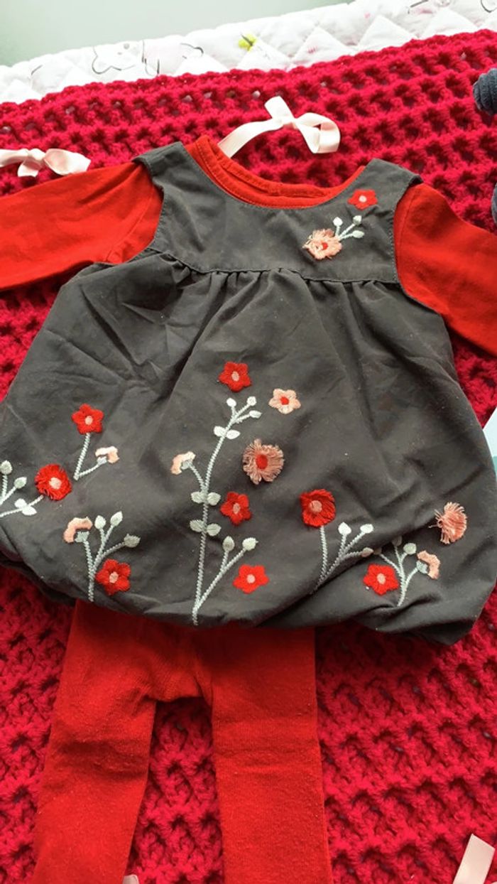 Ensemble robe tee shirt et collant 3 mois - photo numéro 3