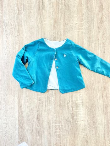 Gilet réversible bébé fille