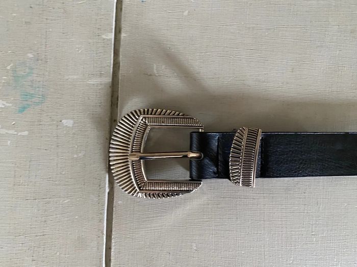 Ceinture femme double boucle noire et argentée - photo numéro 6