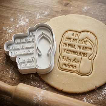 Emporte-pièce Fête des Mères Chancla Humour - Découpoir Biscuit Sablé Maman