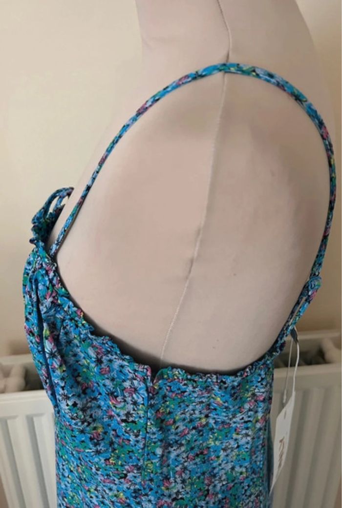 Robe longue fleurie, bleue, Only - photo numéro 7