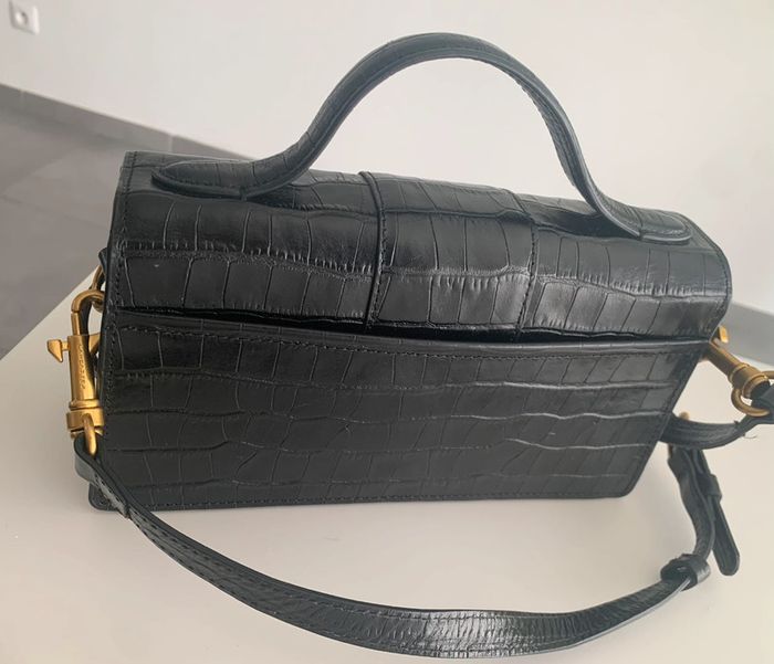 Sac bandoulière modèle Exo Ily en cuir Lancaster croco - photo numéro 5