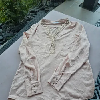 Chemisier fluide taille s sequins rose promod blouse