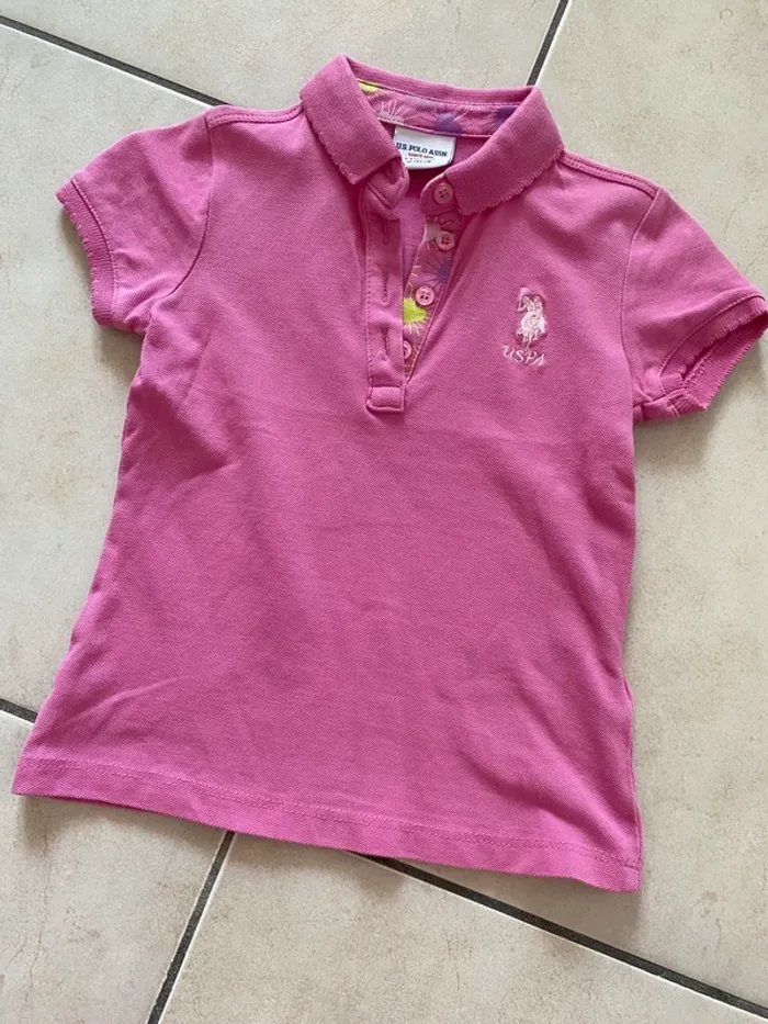 Polo manches courtes fille rose 98 / 104 - photo numéro 5