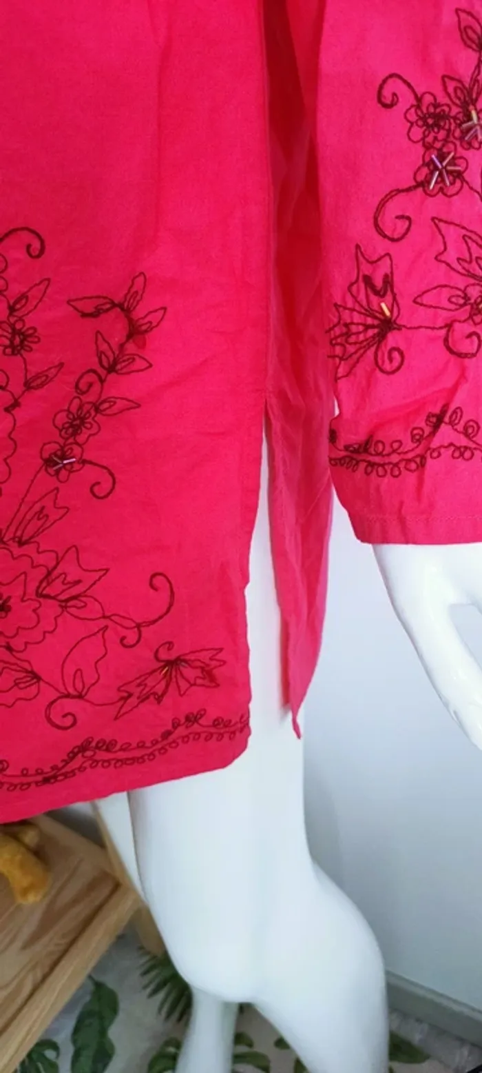 Robe/tunique été, couleur rose fushia - photo numéro 4