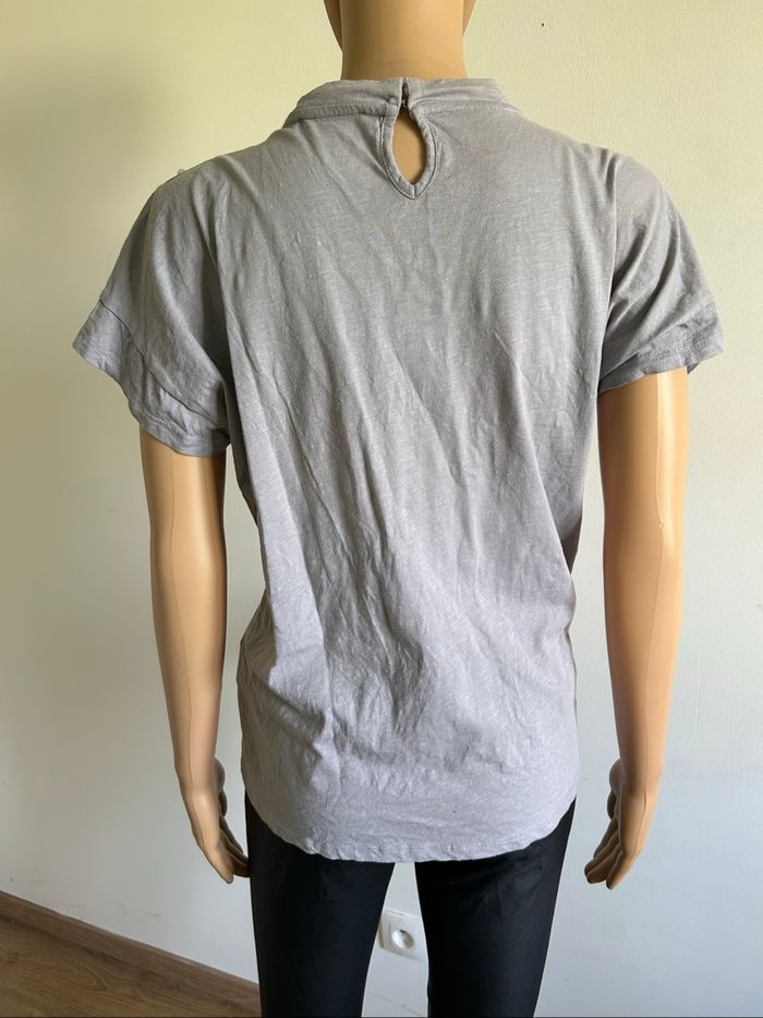 Teeshirt gris à manches courtes Morgan taille L bon état - photo numéro 5