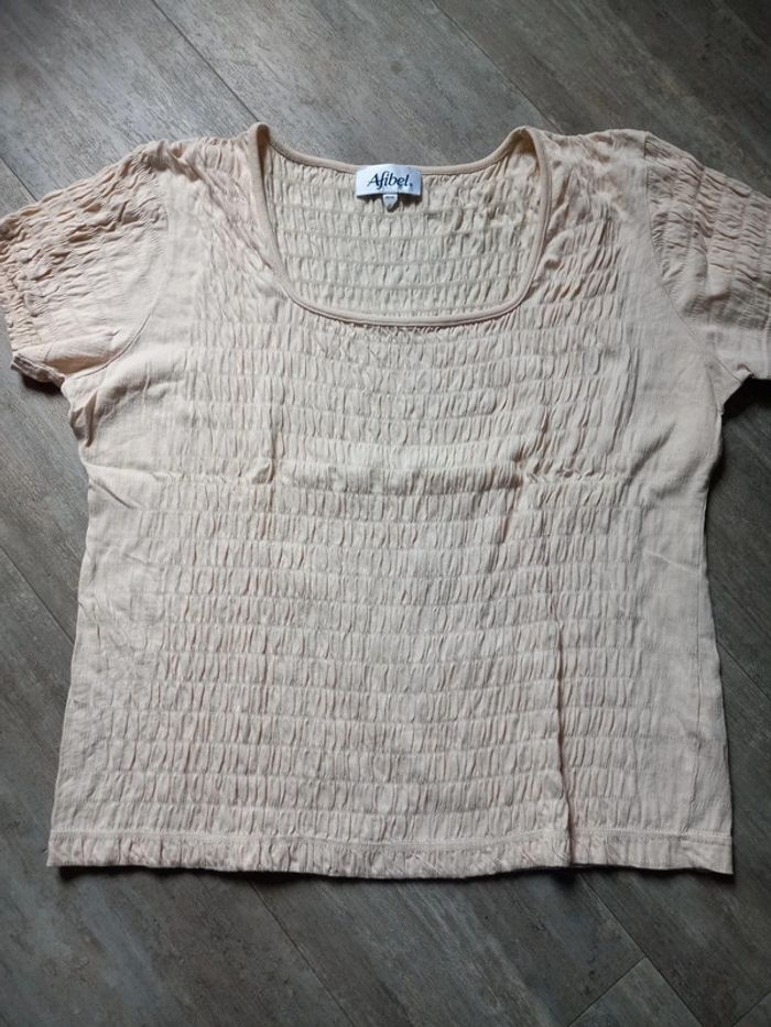 Tee shirt femme beige 46/48 - photo numéro 2