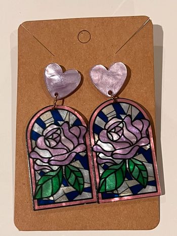Boucle d’oreille rose