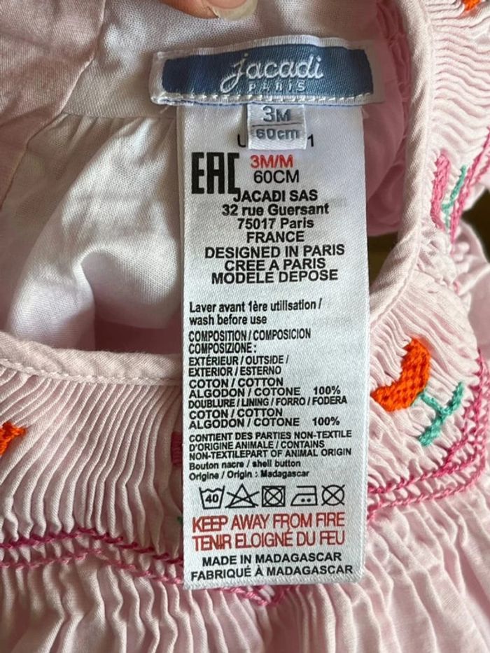 Robe d’été rose pâle Jacadi - photo numéro 4
