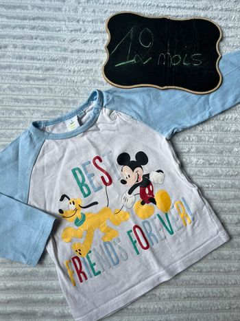 Teeshirt manches longues Mickey 12 mois