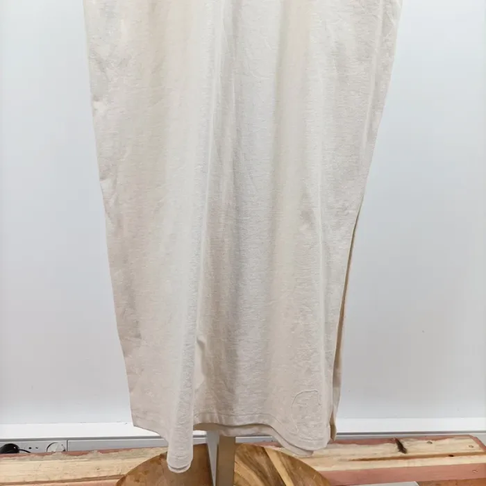 Robe longue beige River Island coupe droite t-shirt 100 % coton T34 neuve avec étiquette A1247 - photo numéro 9