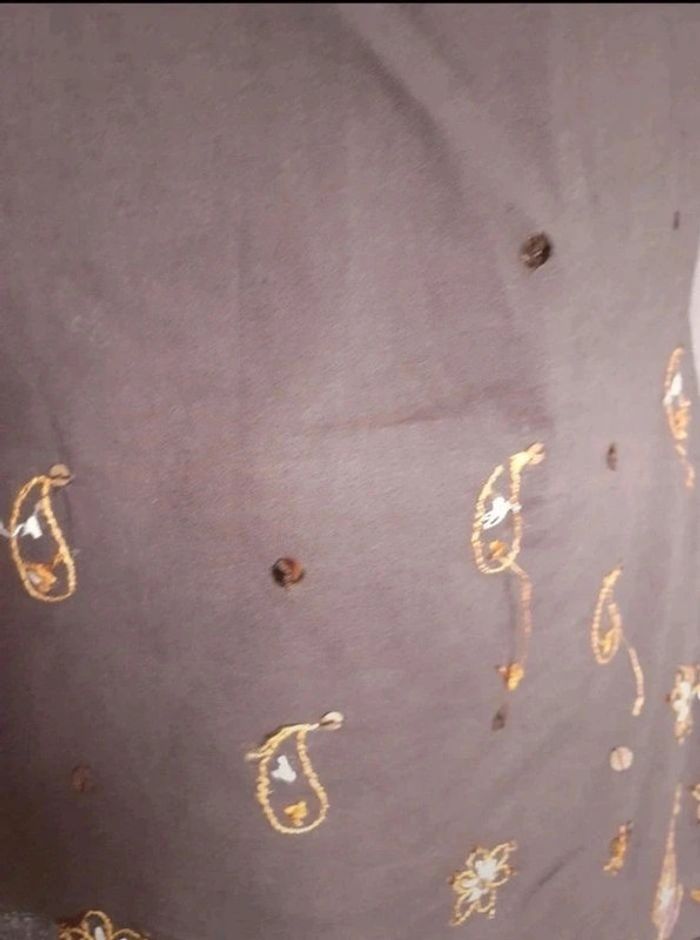 Blouse manches courtes marron à motifs Esprit taille 38 - photo numéro 5