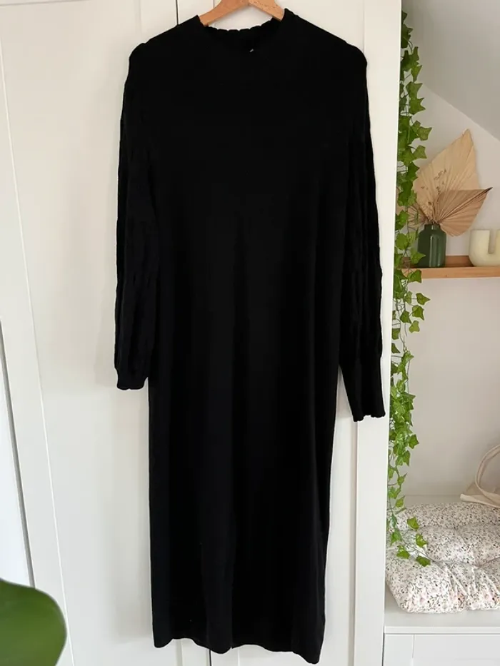 Robe longue noire maternité - XL