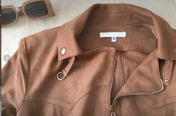 Blouson suédine cache cache - photo numéro 2