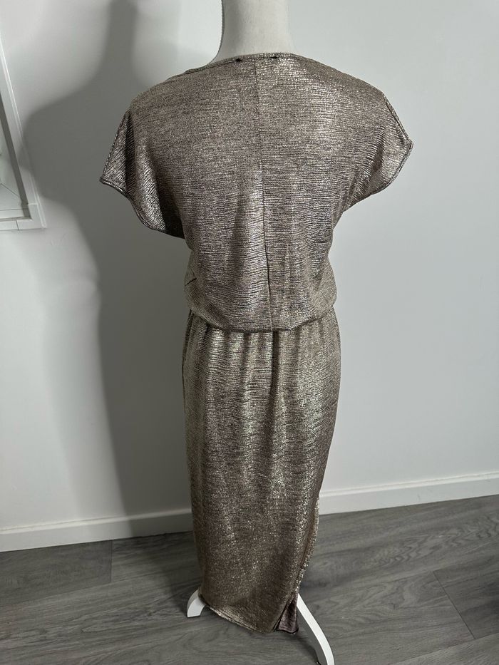 Robe longue dorée et argentée Trois Ka T38 M - photo numéro 6
