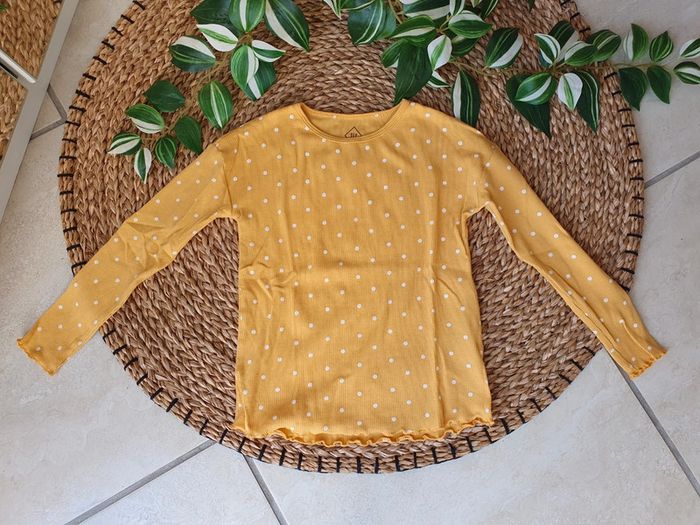 Lot de 2 tee-shirts sous-pulls manches longues fille 5-6 ans - photo numéro 2