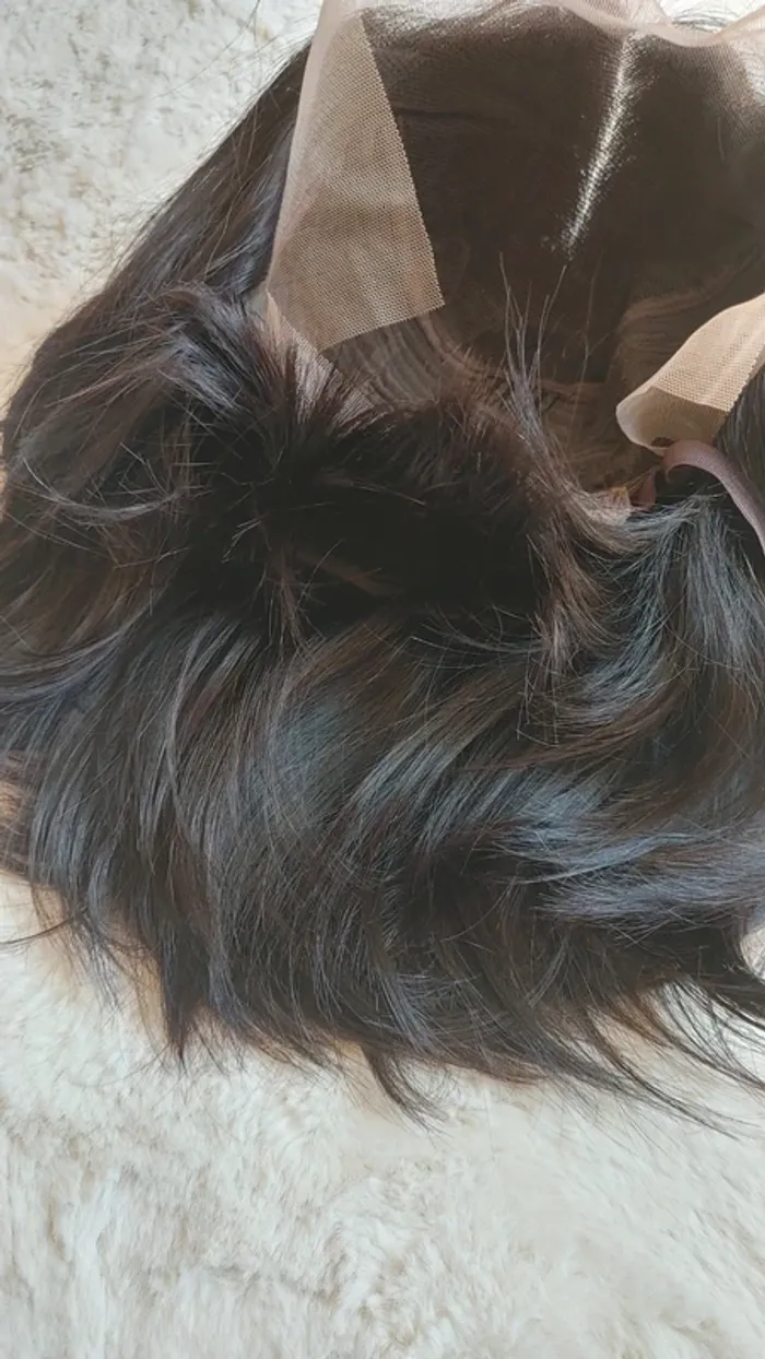 Perruque lace wig Bob en cheveux humains 100 pour 100 naturel 2B - photo numéro 4