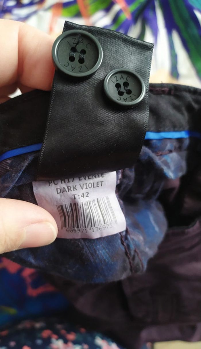 Chino homme violet prune taille 42 Izac - photo numéro 6