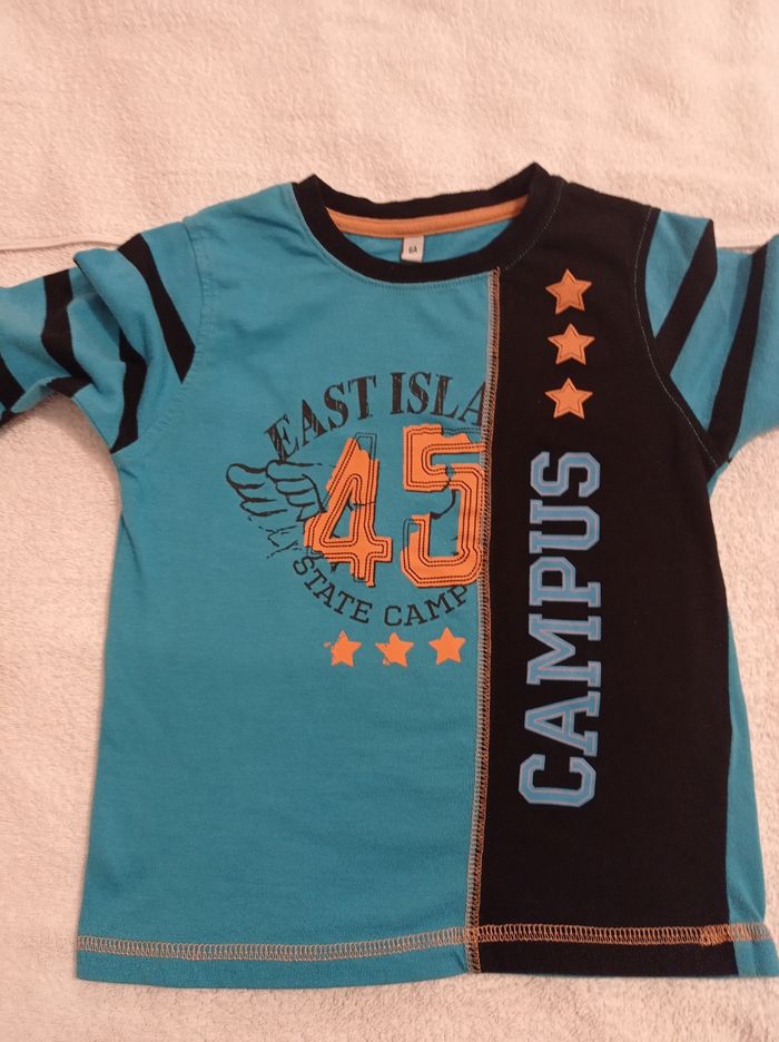 Pull très décoratif marque campus taille 6 ans pull manches longues voir photos - photo numéro 3