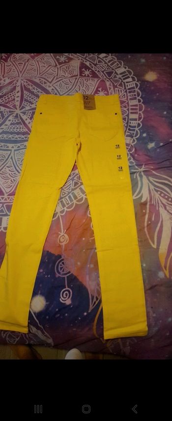 Jeans jaune slim 12 ans