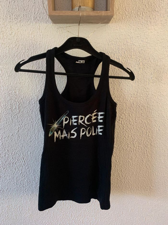 Débardeur fantaisie noir taille S