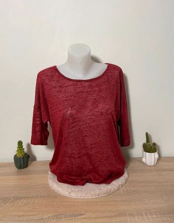 T-shirt rouge à fermeture éclair Mim