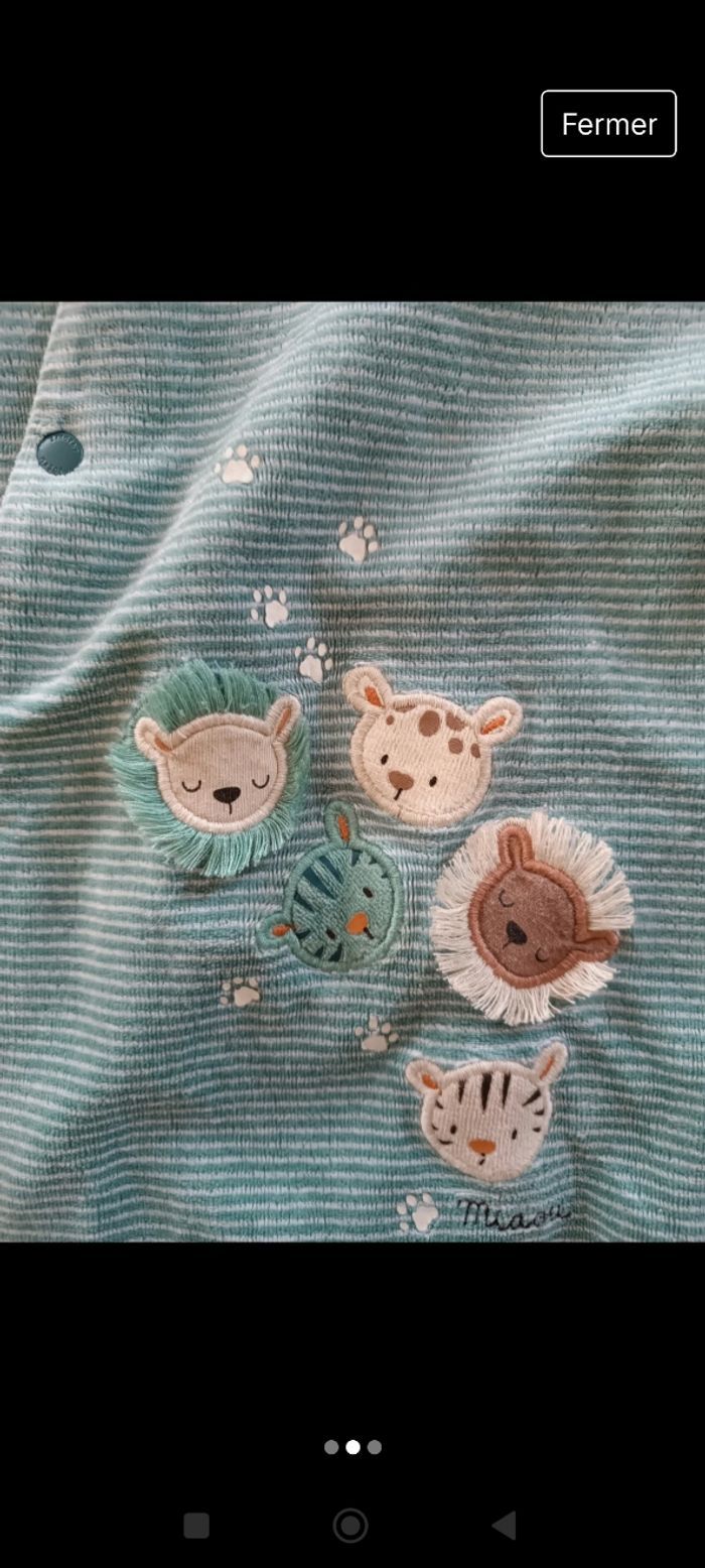 Pyjama sergent major velours 9 mois - photo numéro 2