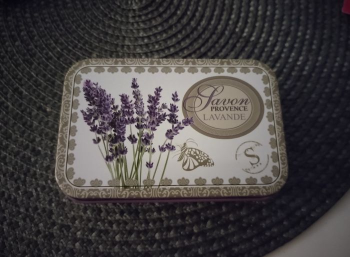 Boîte à savon Lavande avec emballage neuve - photo numéro 2