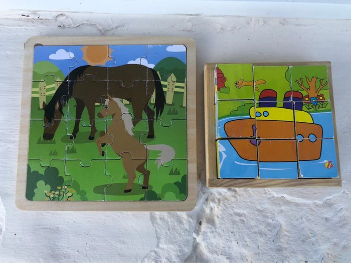 Lot puzzle bois