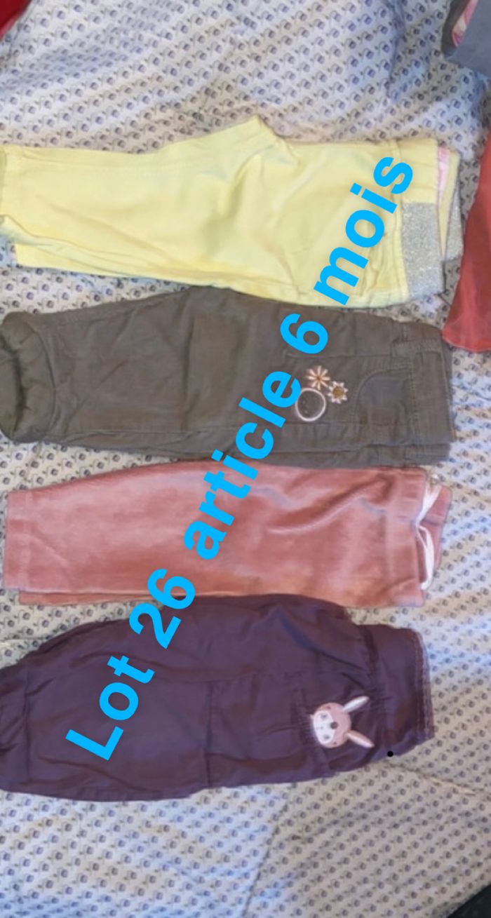 Lot fille 6 mois 26 article