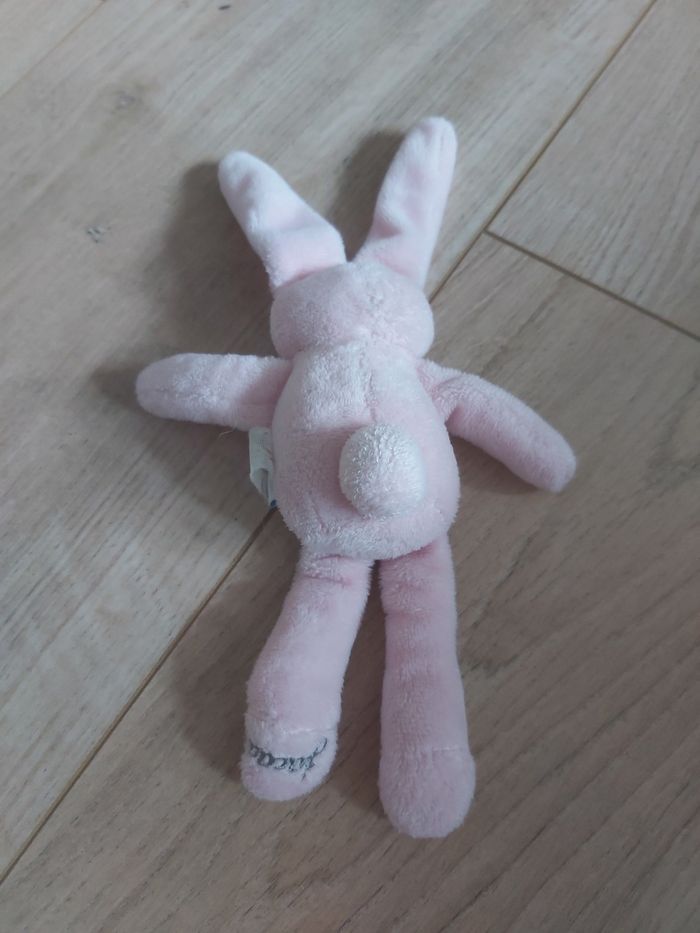 Petite peluche lapin rose Jacadi - photo numéro 3