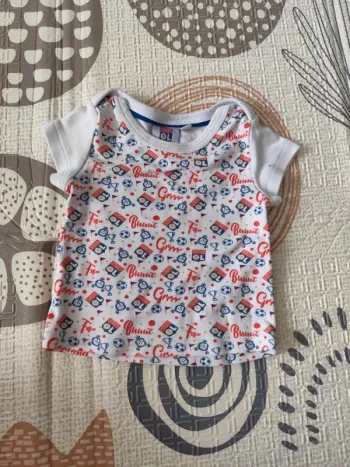 Tee shirt 6 mois football Olympique Lyonnais