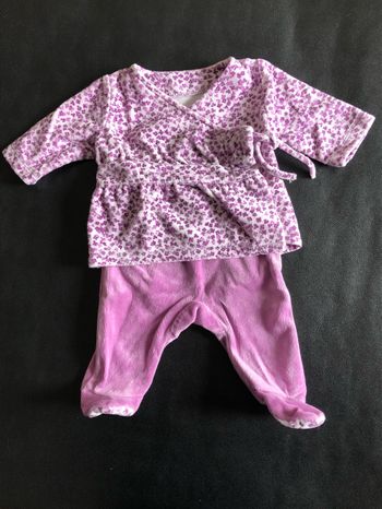 Pyjama lila Vertbaudet 1 mois