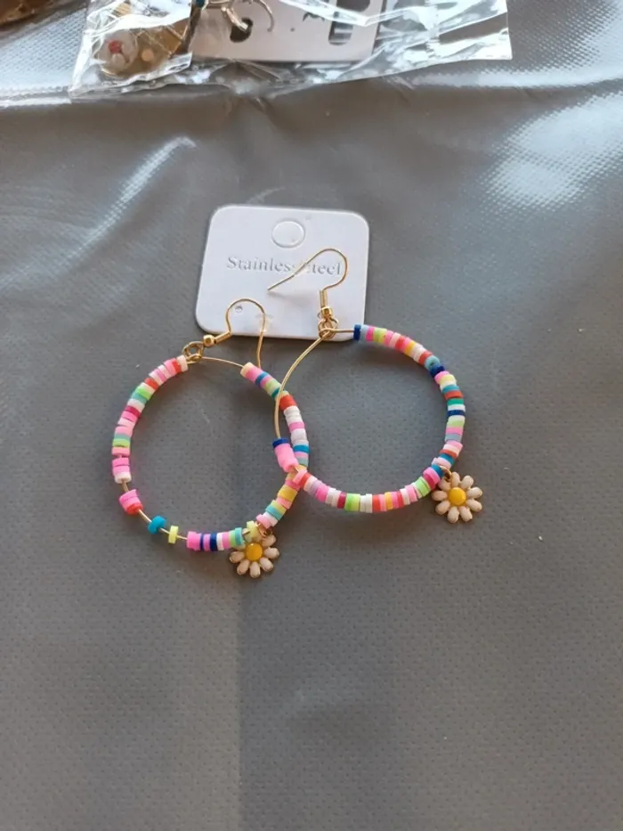 Boucle fantaisie bohème créole multi