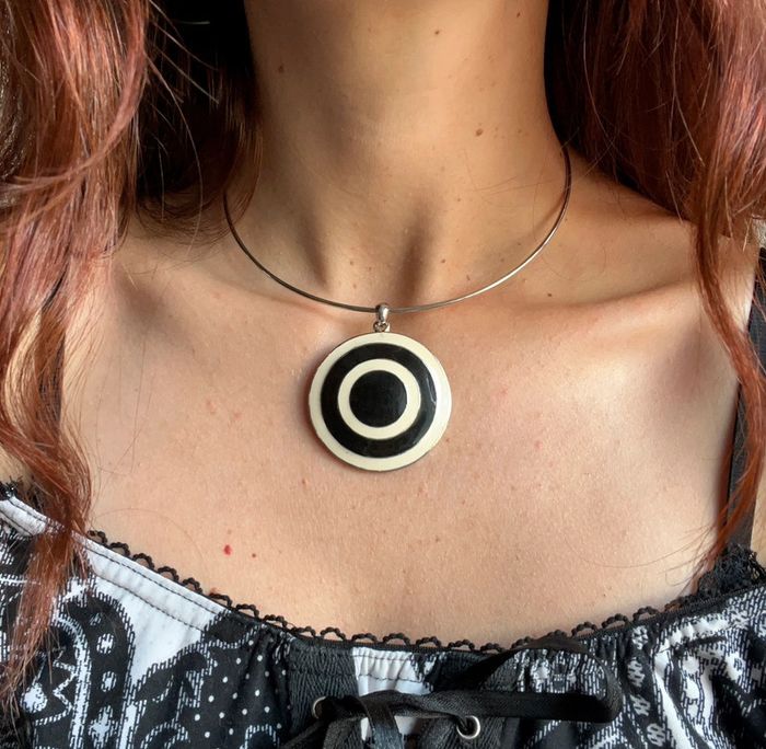 Collier ras de cou vintage y2k annees 2000 mod 60s statement necklace - photo numéro 2
