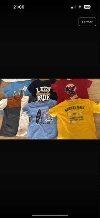 Lot tee shirts 5 ans 