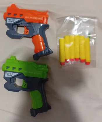 Lot pistolet a flèche en mousse
