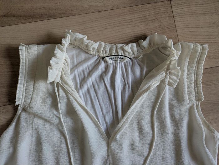 Blouse crème & blanche NafNaf 38 - photo numéro 8